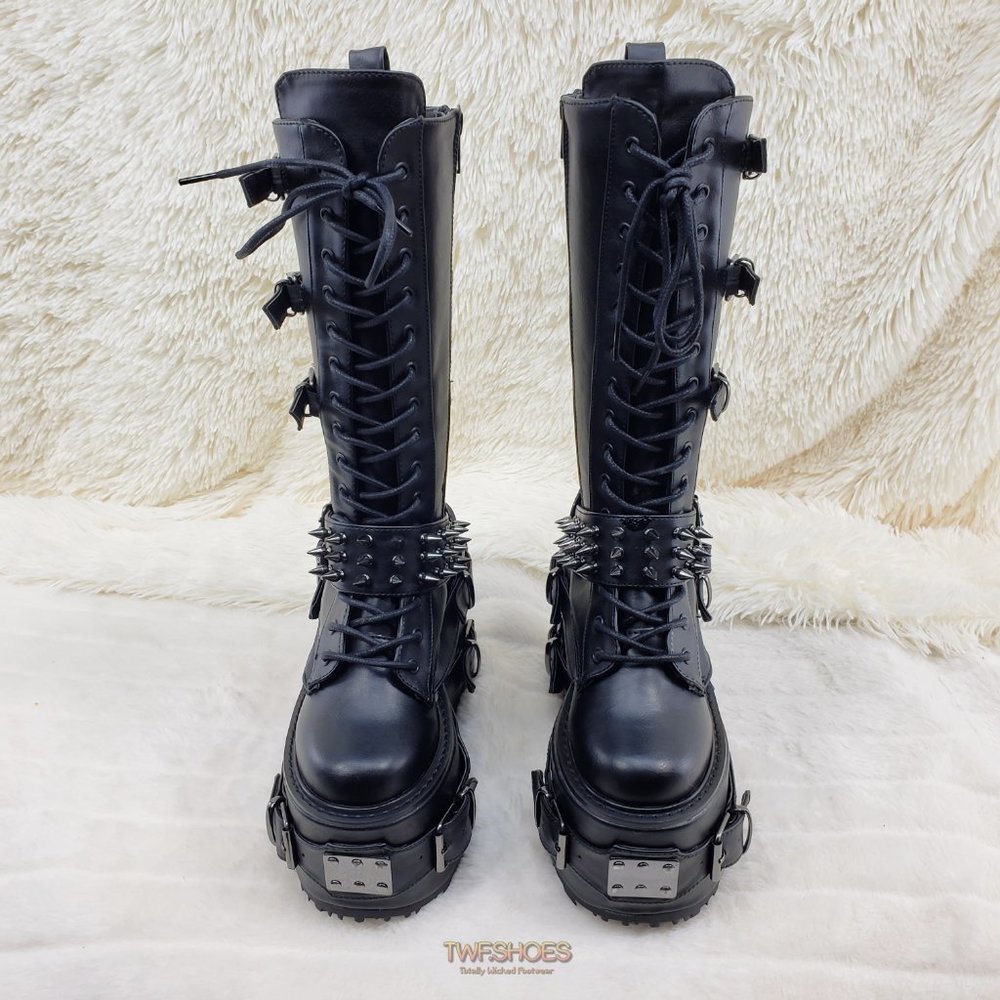 Swing 327 Knee High Platform Goth Punk Rock Boots Swing RESTOCKED - Picture 15 of 16